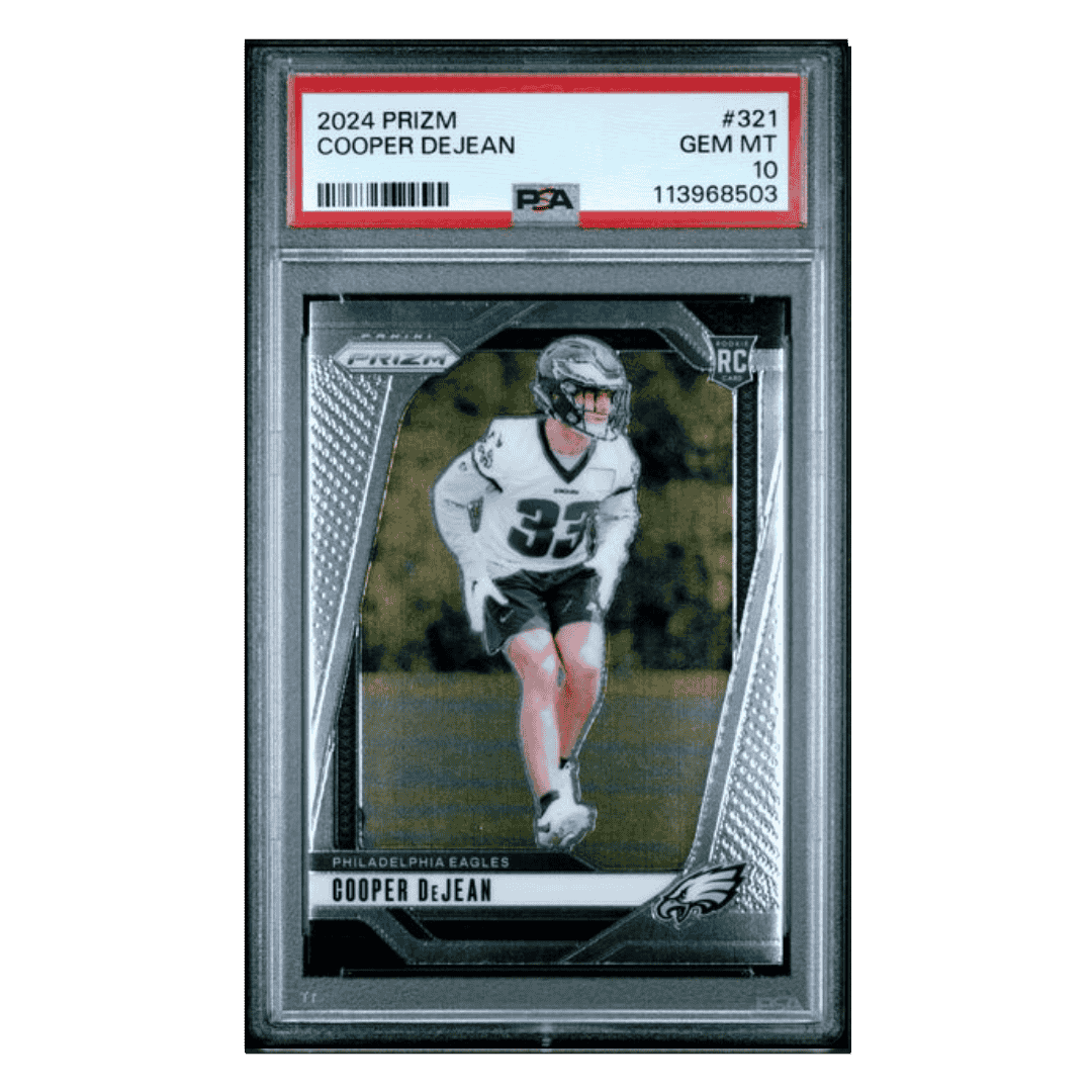 Cooper DeJean PSA 10 2024 Panini Prizm Rookie RC Card #321