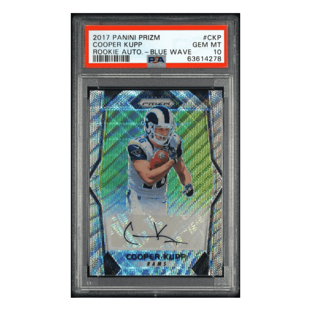 Cooper Kupp PSA 10 2017 Panini Prizm Rookie Auto - Blue Wave Card #CKP