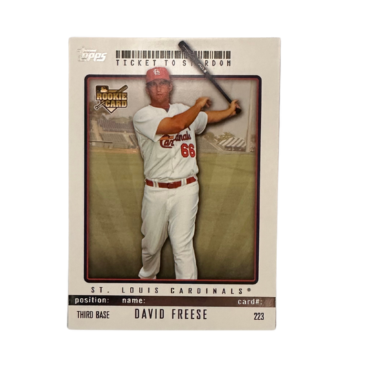 David Freese St Louis Cardinals Topps Ticket to Stardom Rookie #223 Card
