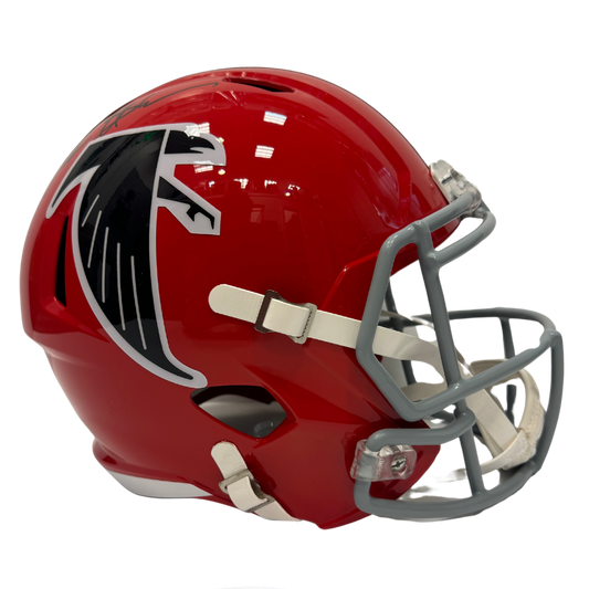 Deion Sanders Atlanta Falcons Autographed F/S 66-69 Speed Rep Helmet - Beckett COA