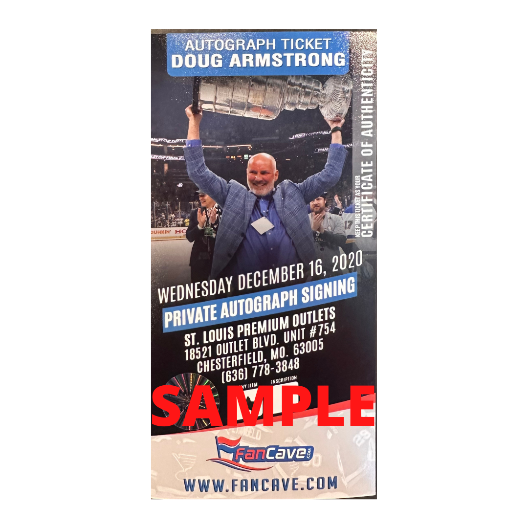 Doug Armstrong St Louis Blues Autographed On Stage 11x14 Photo - Fan Cave COA