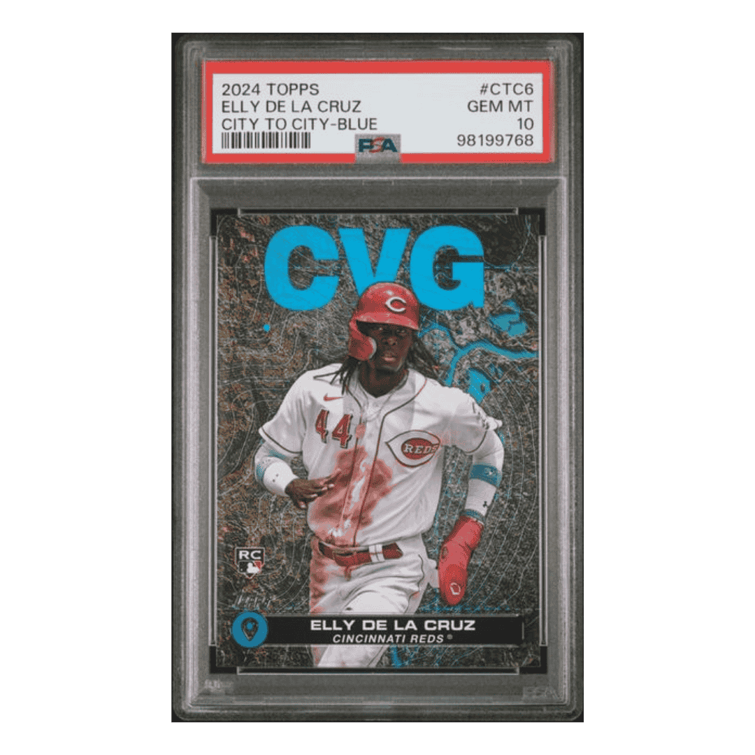 Elly De La Cruz PSA 10 2024 Topps City to City Blue Rookie RC Card Case Hit #CTC6