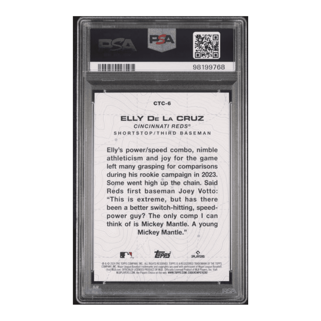 Elly De La Cruz PSA 10 2024 Topps City to City Blue Rookie RC Card Case Hit #CTC6