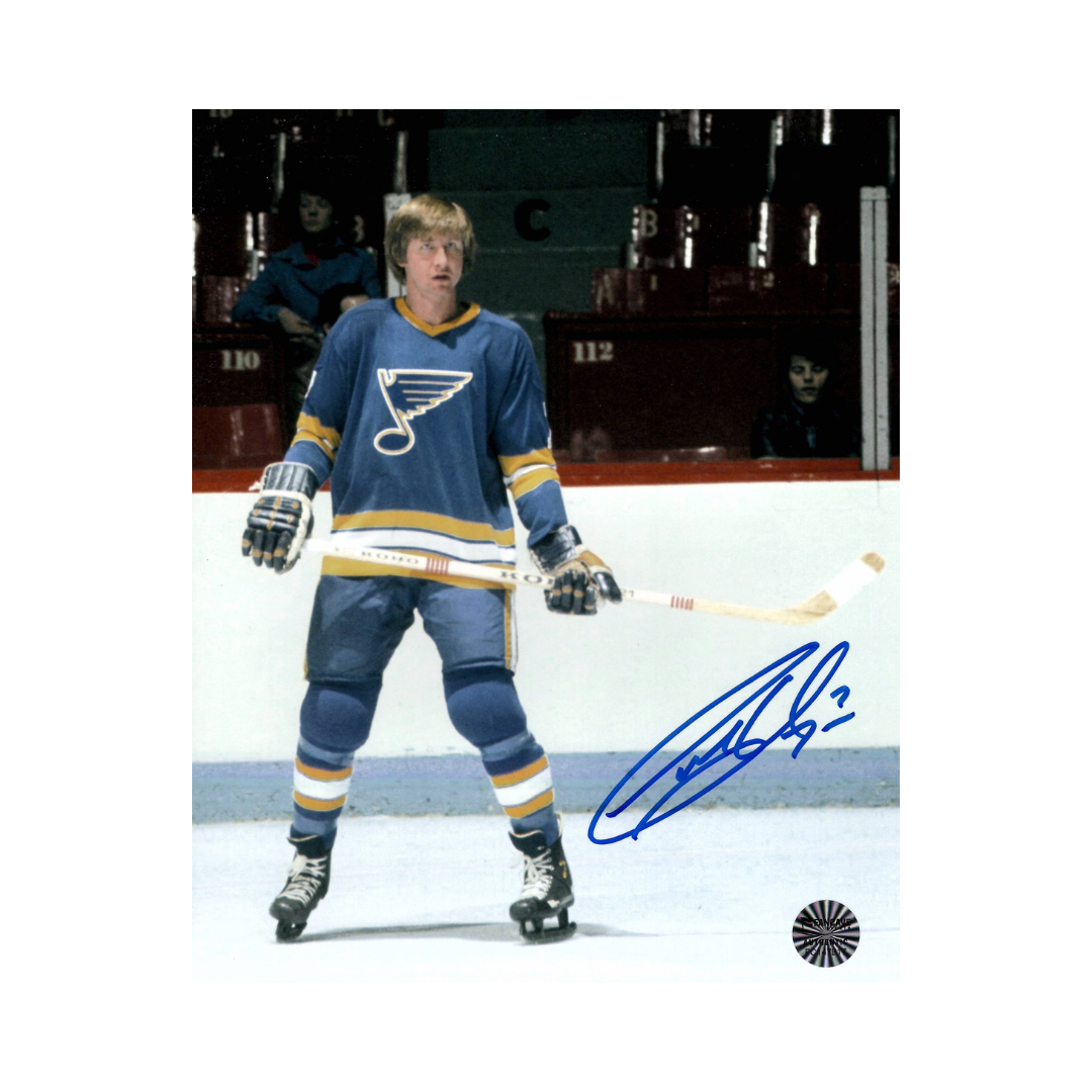 Garry Unger St Louis Blues Autographed Light Blue Uniform 8x10 Photo - Fan Cave COA