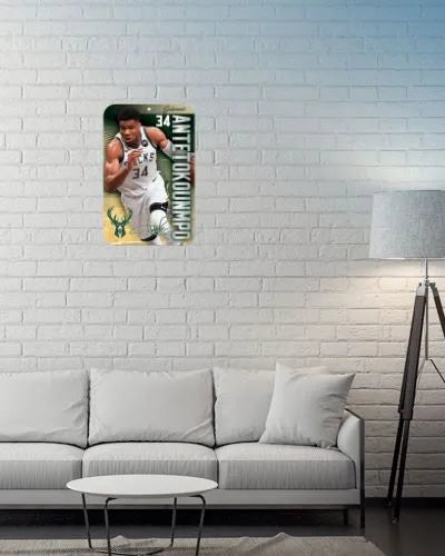 Giannis Antetokounmpo Milwaukee Bucks Plastic Player Clubhouse Sign