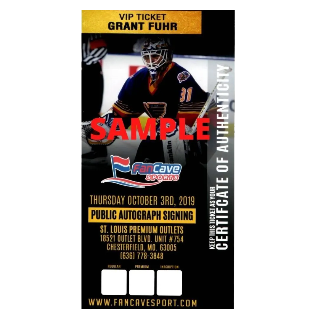 Grant Fuhr Edmonton Oilers Autographed 1984 Oilers Stanley Cup Puck w/ "1x SCC" Inscription - Fan Cave COA