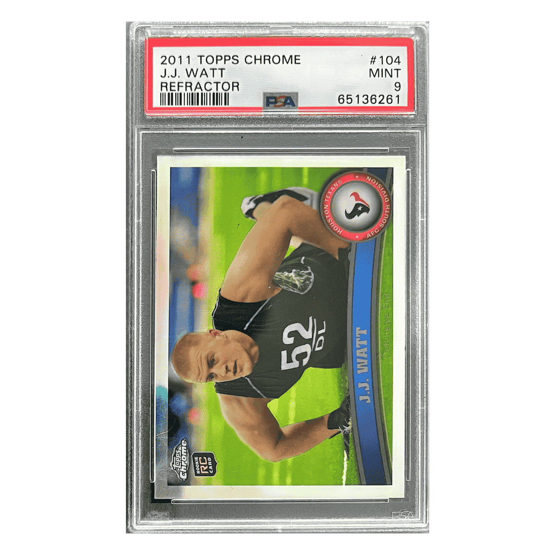 J.J. Watt PSA 9 2011 Topps Chrome Refractor Rookie RC Card #104