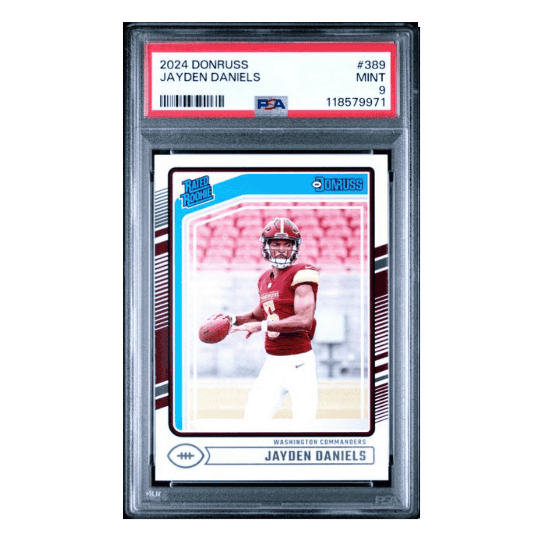 Jayden Daniels PSA 9 2024 Panini Donruss Rated Rookie Card #389