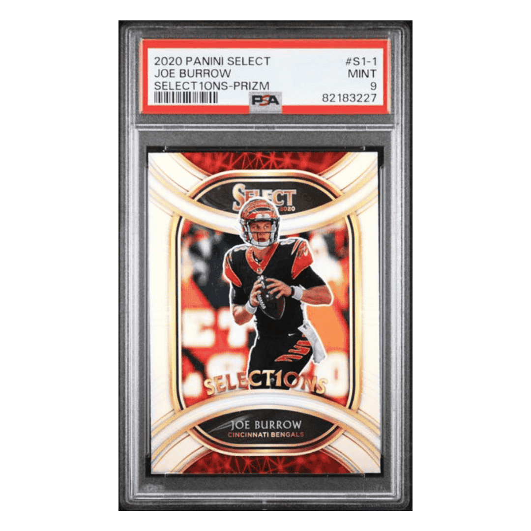 Joe Burrow PSA 9 2020 Panini Select Select1ons Prizm Card #S1-1