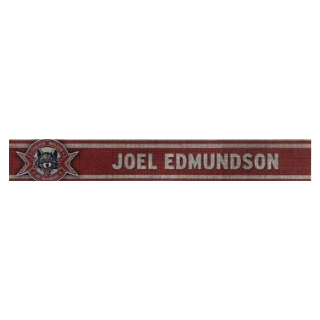 Joel Edmundson St Louis Blues Used Chicago Wolves Locker Room Name Plate