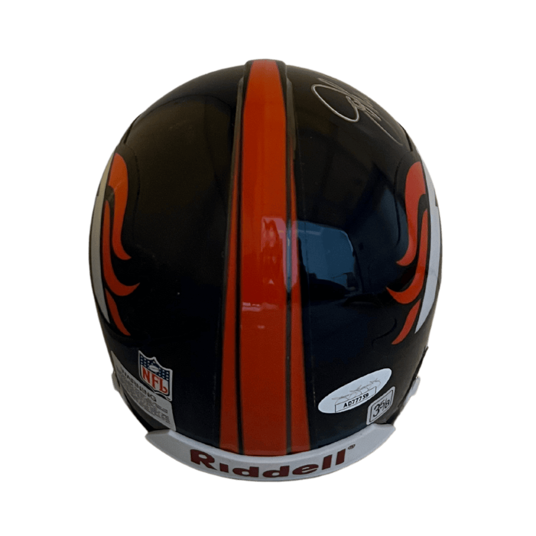 John Elway Denver Broncos Autographed Mini Speed Helmet - JSA COA