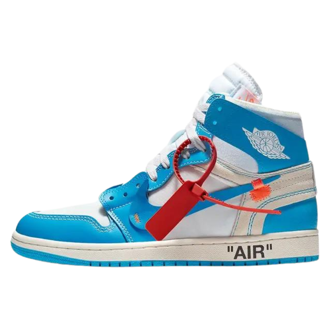 Jordan 1 Retro High Off White University Blue UNC Fan Cave