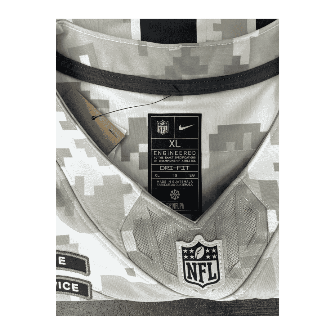 Justin Jefferson Minnesota Vikings Salute to Service Nike Dri Fit Autographed Jersey - Beckett COA