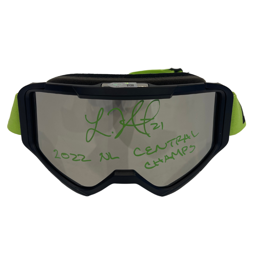 Lars Nootbaar St Louis Cardinals Autographed Team Issued Celebration Goggles w/ Inscription - JSA COA
