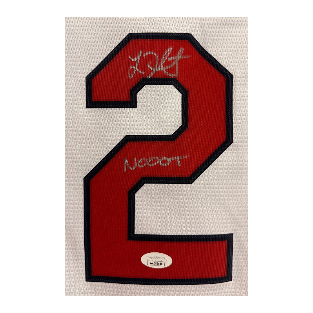 Lars Nootbaar St Louis Cardinals Autographed White Jersey w/ " Nooot" Inscription - JSA COA