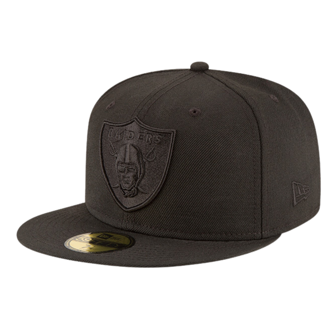Las Vegas Raiders Black On Black 59FIFTY Fitted Hat