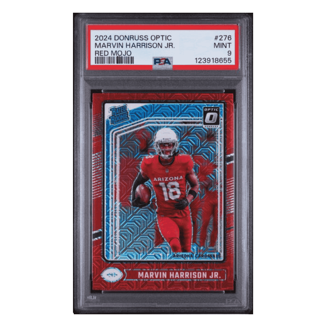 Marvin Harrison Jr PSA 9 2024 Panini Donruss Optic Red Mojo Card #276