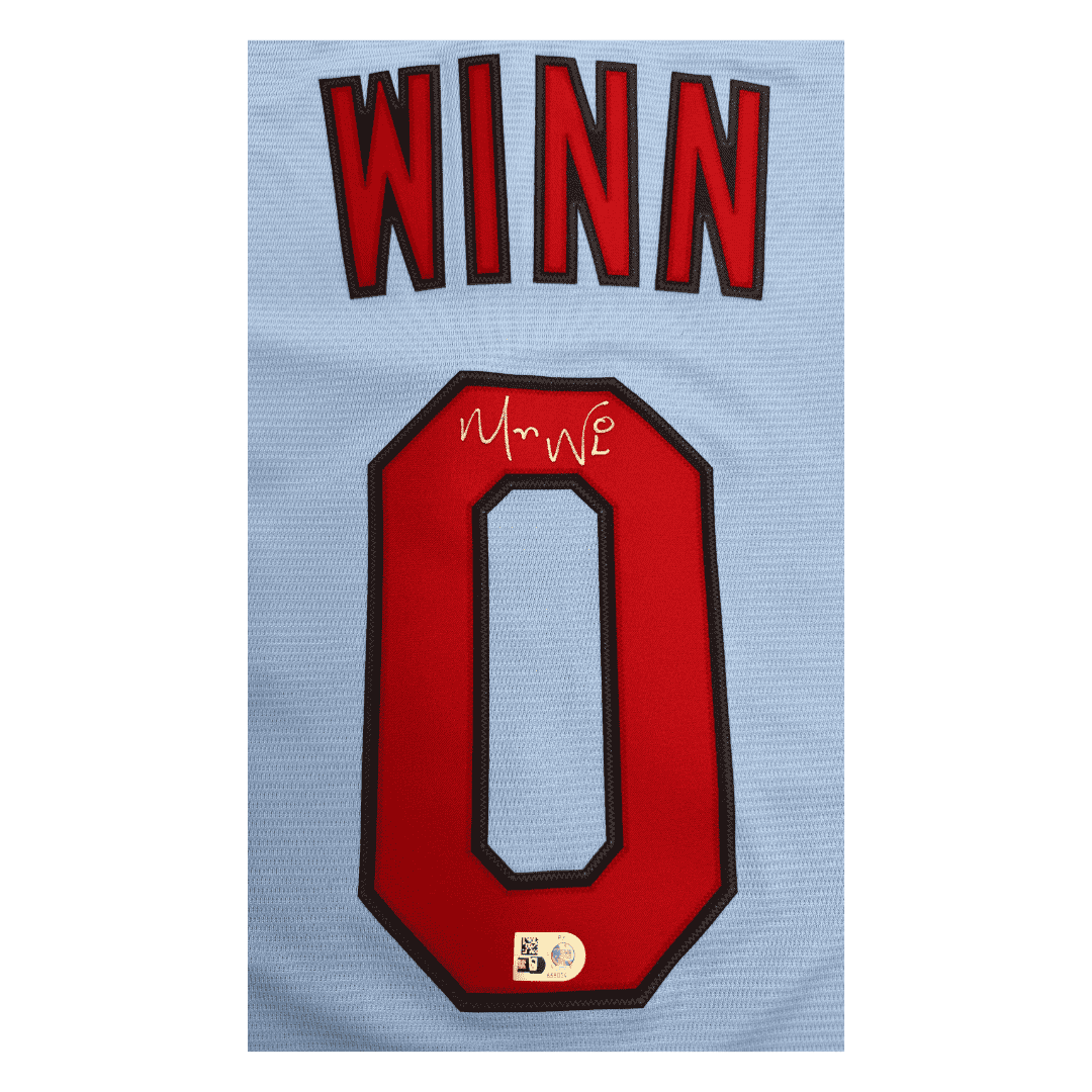 Masyn Winn St Louis Cardinals Autographed Nike Replica Alternate Light Blue Jersey - MLB COA
