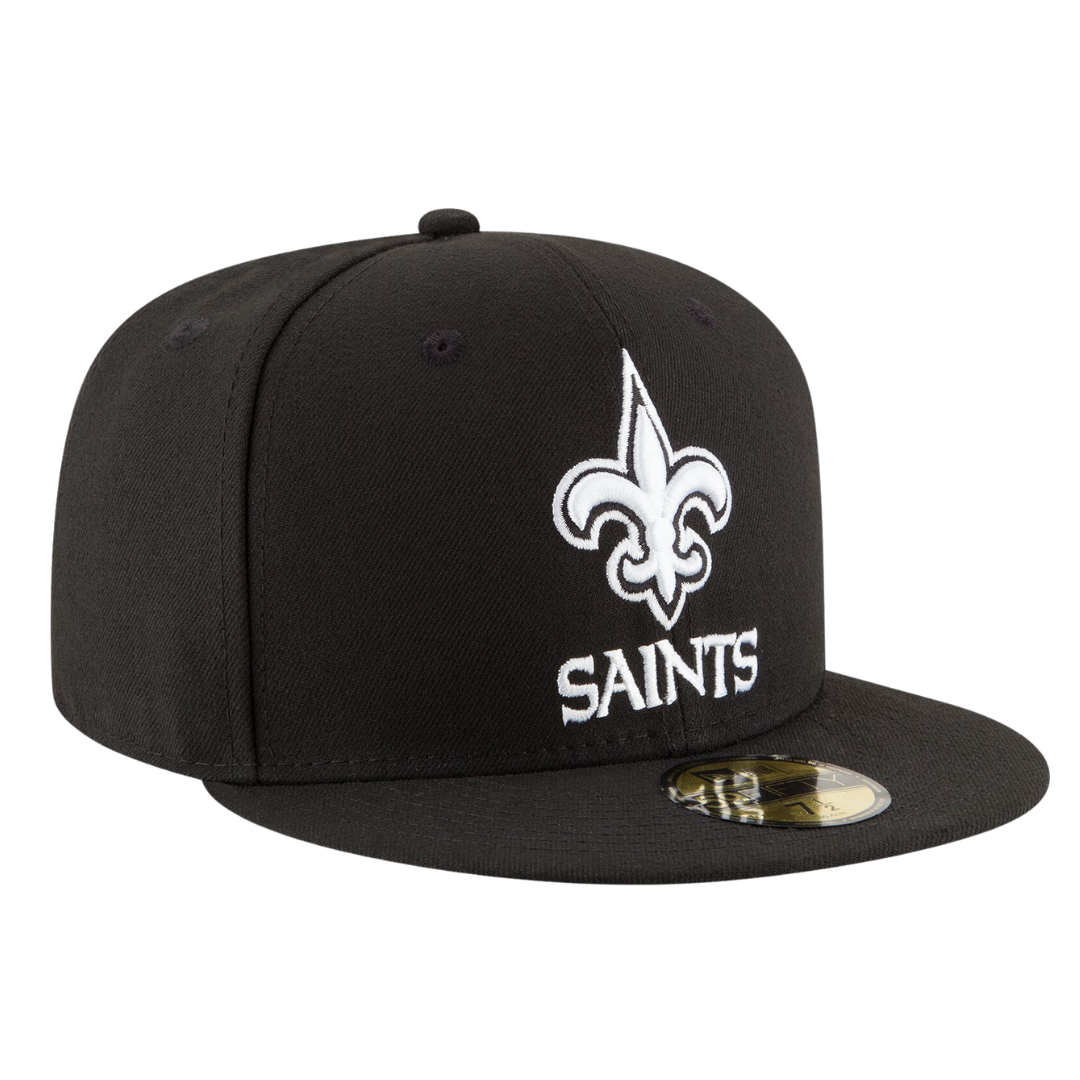 New Orleans Saints Black and White 59FIFTY Fitted Hat