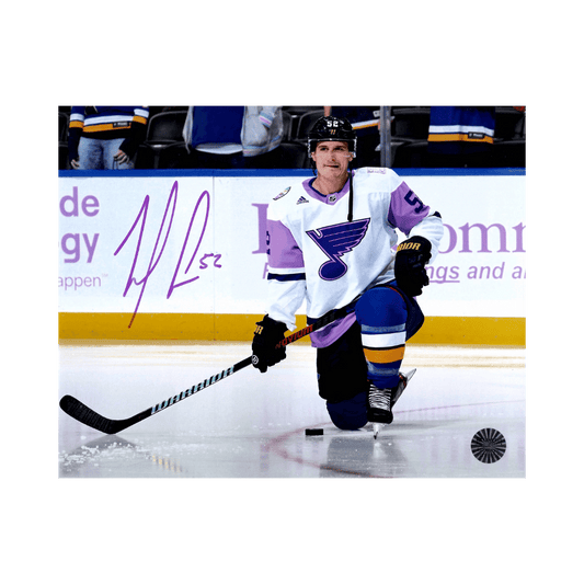 Noel Acciari St Louis Blues Autographed Hockey Fights Cancer 8x10 Photo - Fan Cave COA