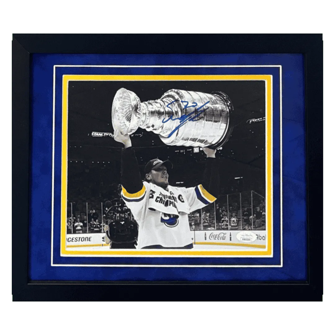 Oskar Sundqvist St Louis Blues Autographed Framed 8x10 Photo - JSA COA