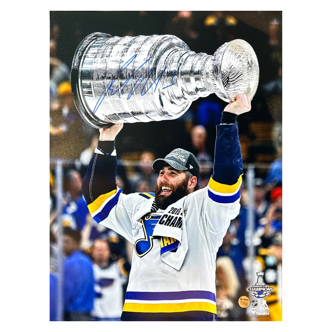 Patrick Maroon St Louis Blues Autographed Cup Celebration 16x20 Photo - Fan Cave COA