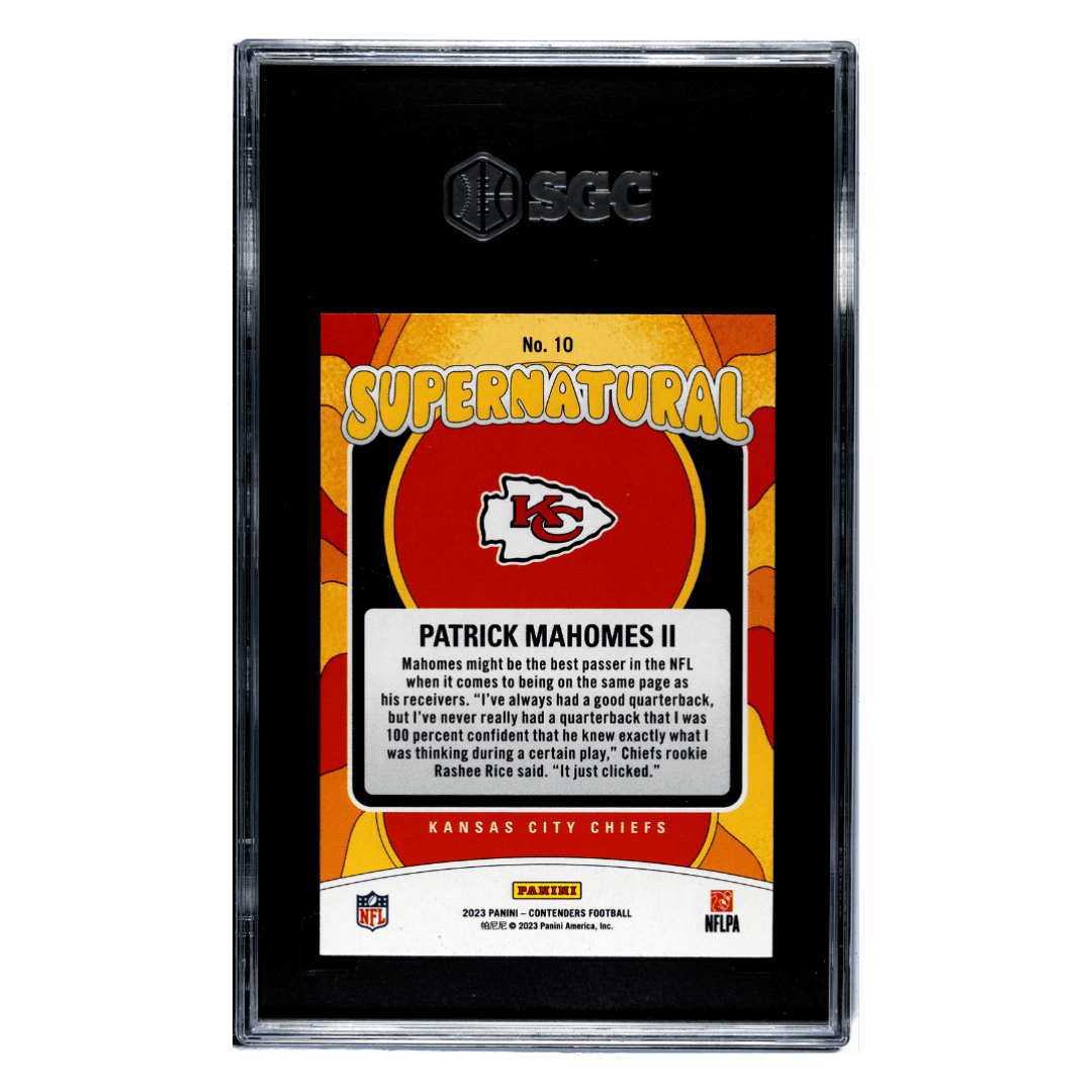 Patrick Mahomes SGC 9 2023 Panini Contenders Supernatural Card #10