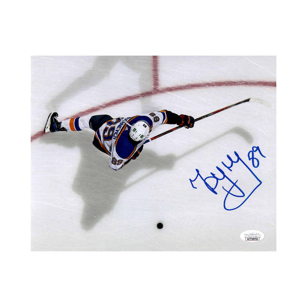Pavel Buchnevich St Louis Blues Autographed Overhead 8x10 Photo - JSA COA
