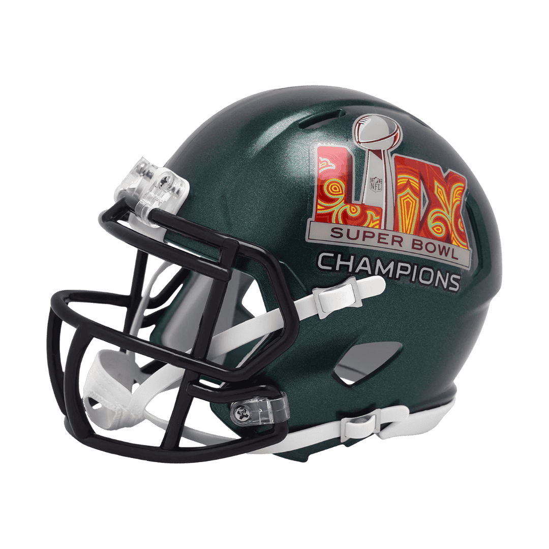 Philadelphia Eagles Super Bowl LIX Speed Riddell Mini Football Helmet