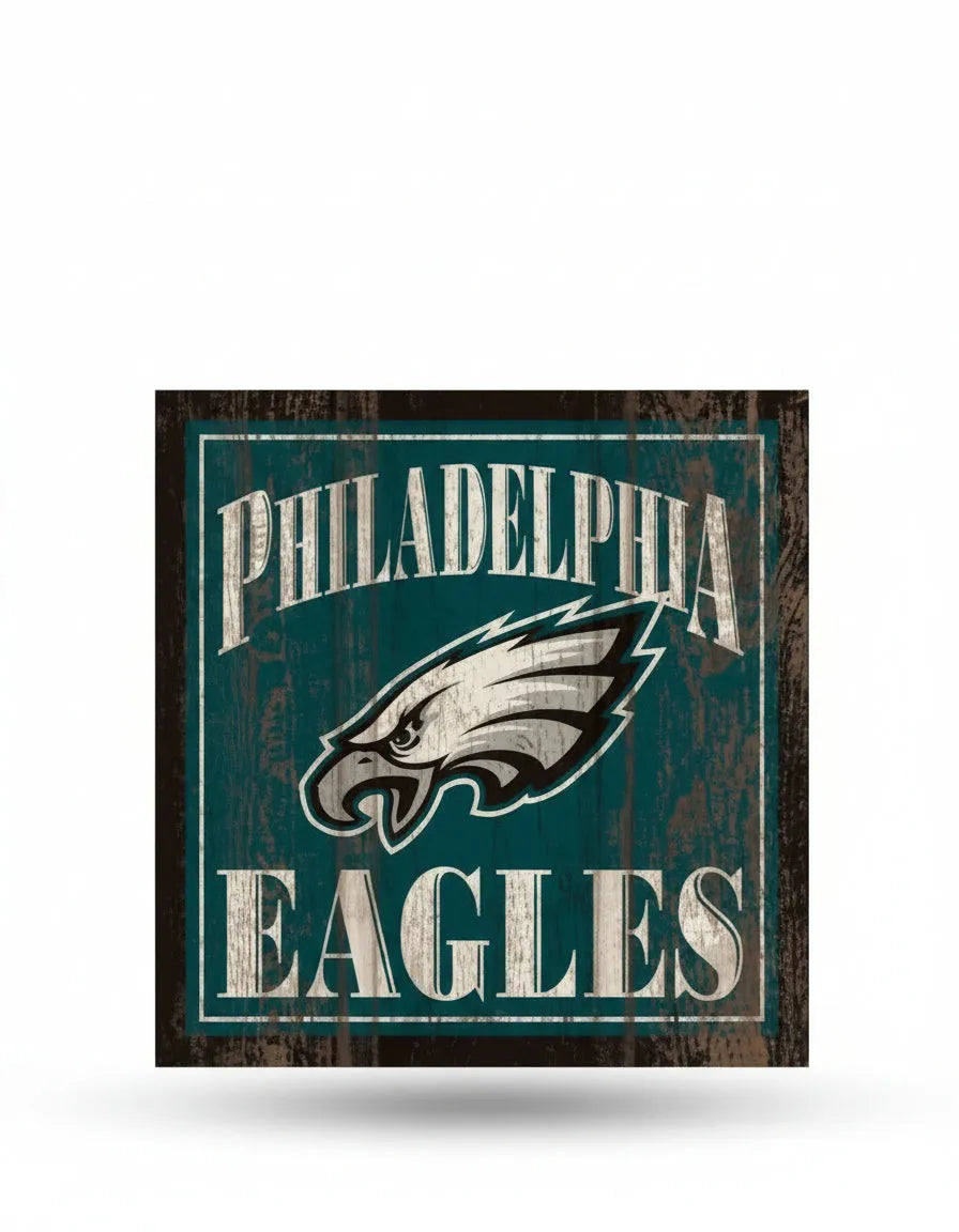 Philadelphia Eagles Wooden Magnet 3" x 3"