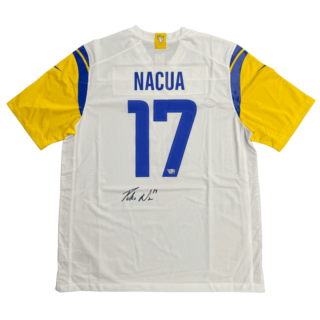 Puka Nacua Los Angeles Rams White Nike Autographed Jersey - Fanatics COA