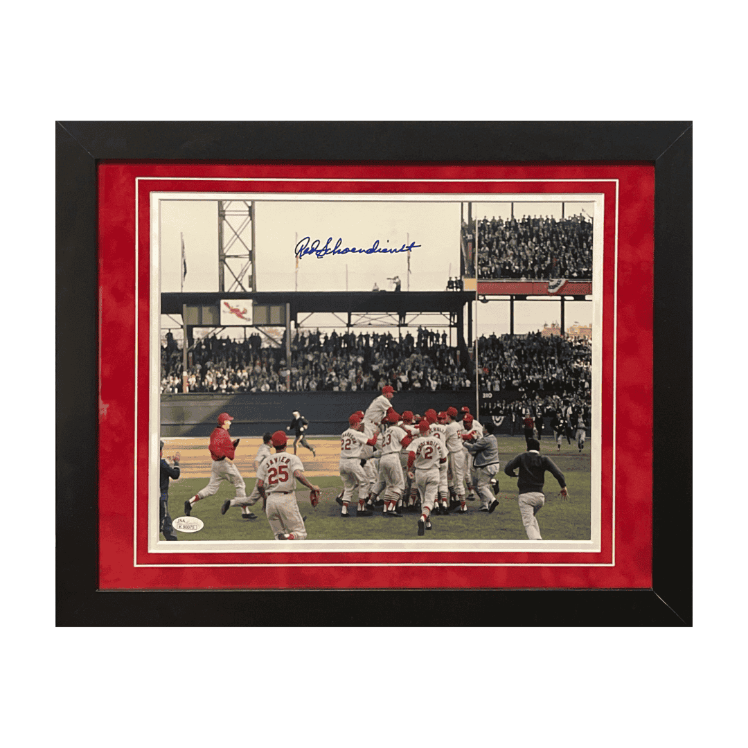 Red Schoendienst St Louis Cardinals Autographed Framed 11x14 Photo - JSA COA