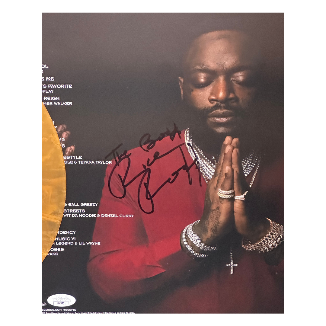 Rick Ross Autographed Custom Framed Album Cover + Record w/ "The Boss" Inscription - JSA COA