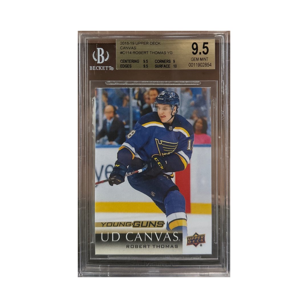 Robert Thomas BGS 9.5 2018-19 Upper Deck Canvas Hockey Rookie Card