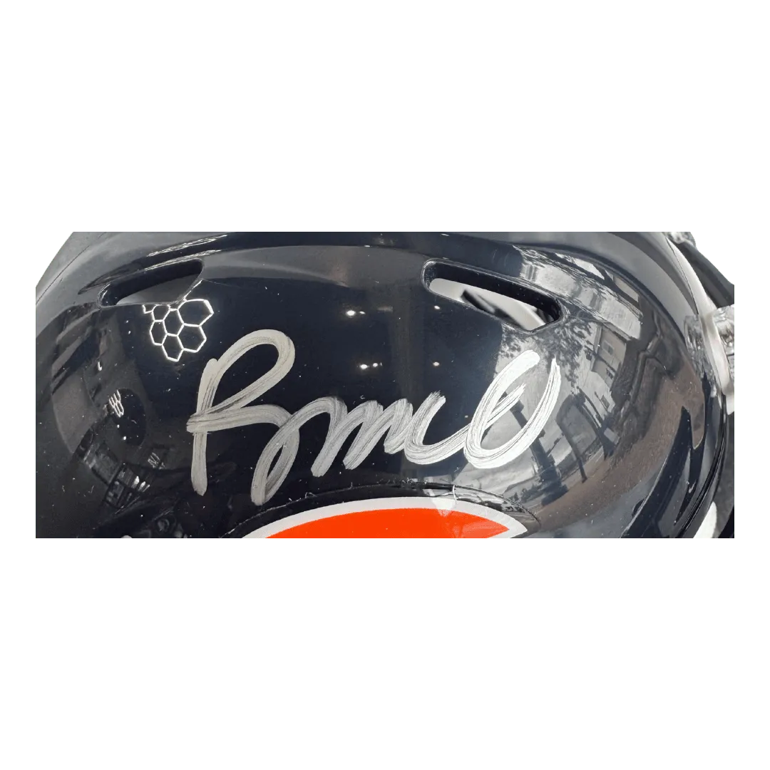 Rome Odunze Chicago Bears Autographed Mini Speed Helmet - Fanatics COA