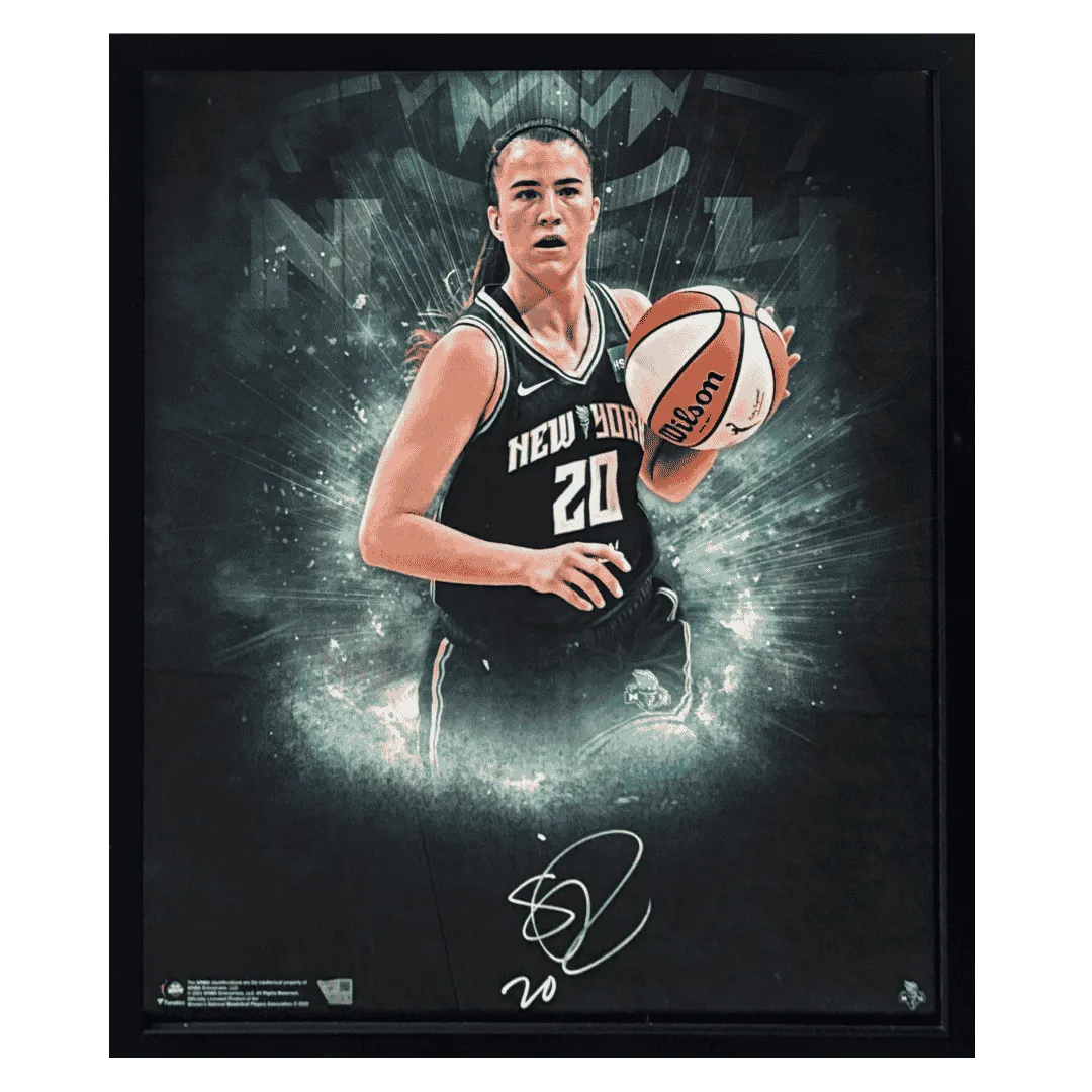 Sabrina Ionescu New York Liberty Autographed Framed 20x24 Photo - Fanatics COA