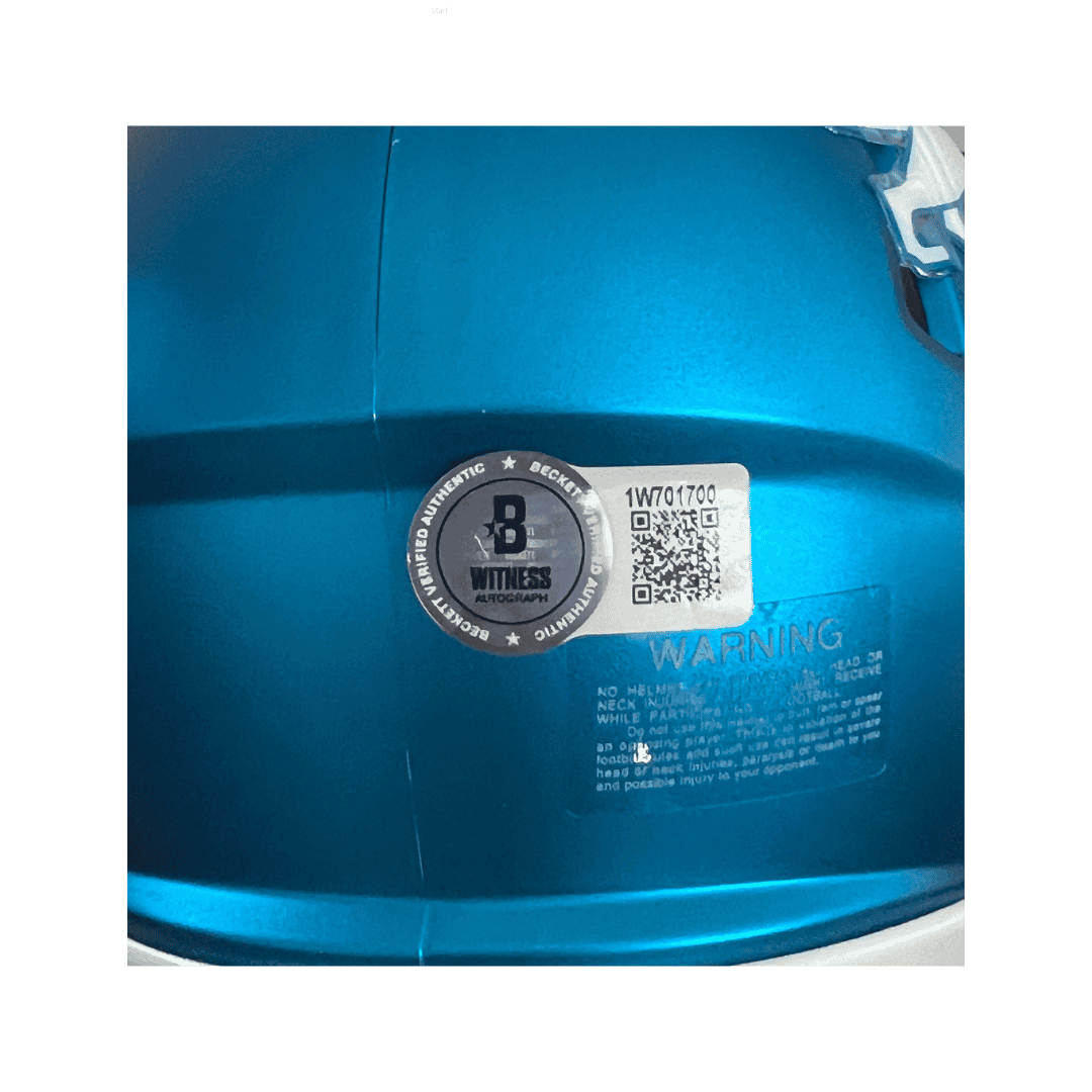 Sam LaPorta Detroit Lions Autographed 2023 Alternate Mini Speed Helmet - Beckett COA