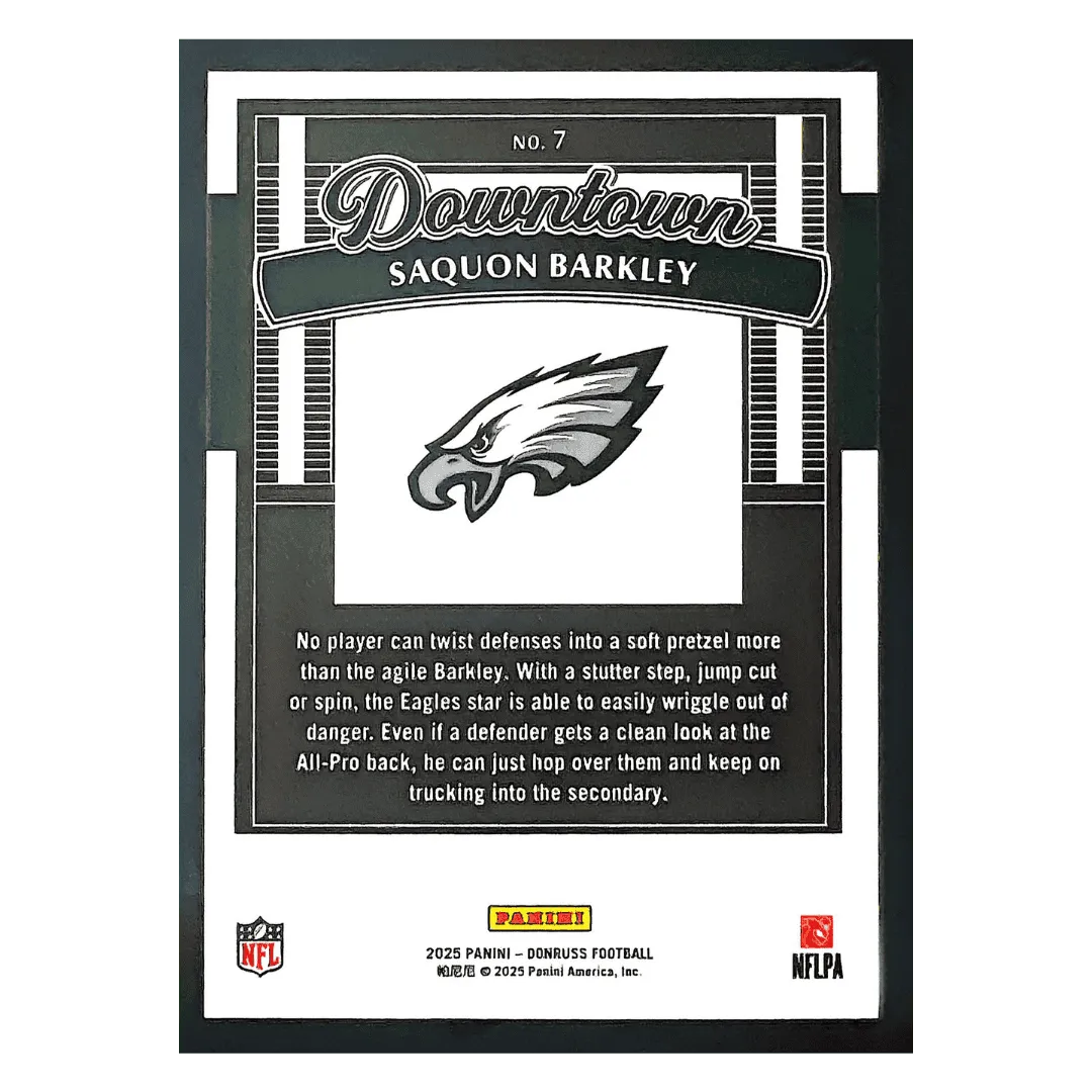 Saquon Barkley 2025 Panini Donruss Downtown Card #7
