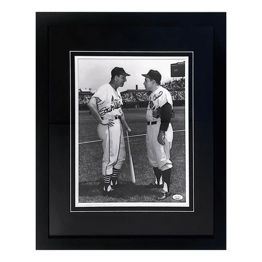 Stan Musial & Yogi Berra Dual Autographed Framed 11x14 Photo - JSA COA