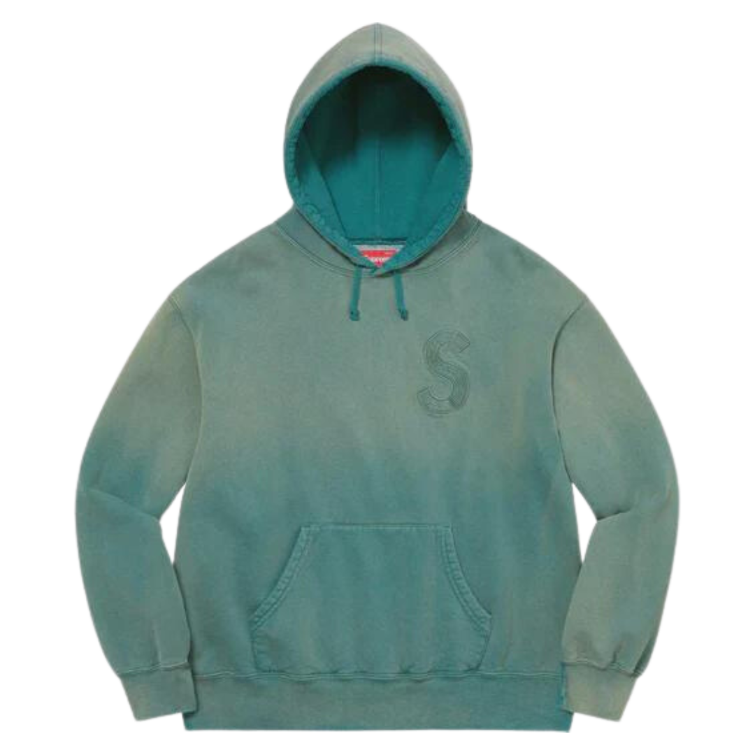 Supreme Overdyed S Logo Hoodie - Teal – Fan Cave