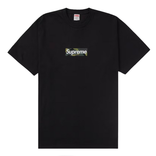 Supreme Camo Box Logo Short Sleeve Tee - Black