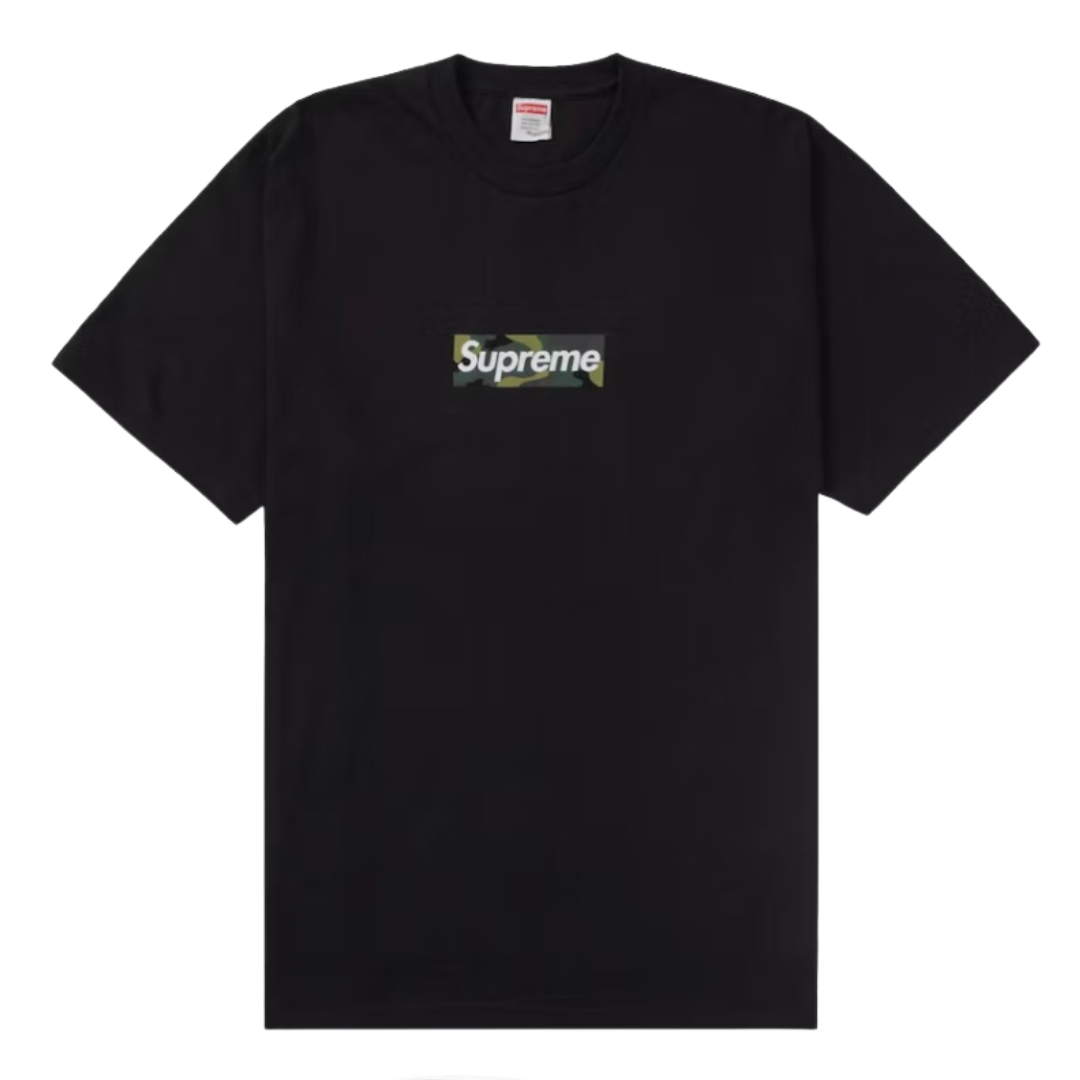 Supreme Camo Box Logo Short Sleeve Tee - Black