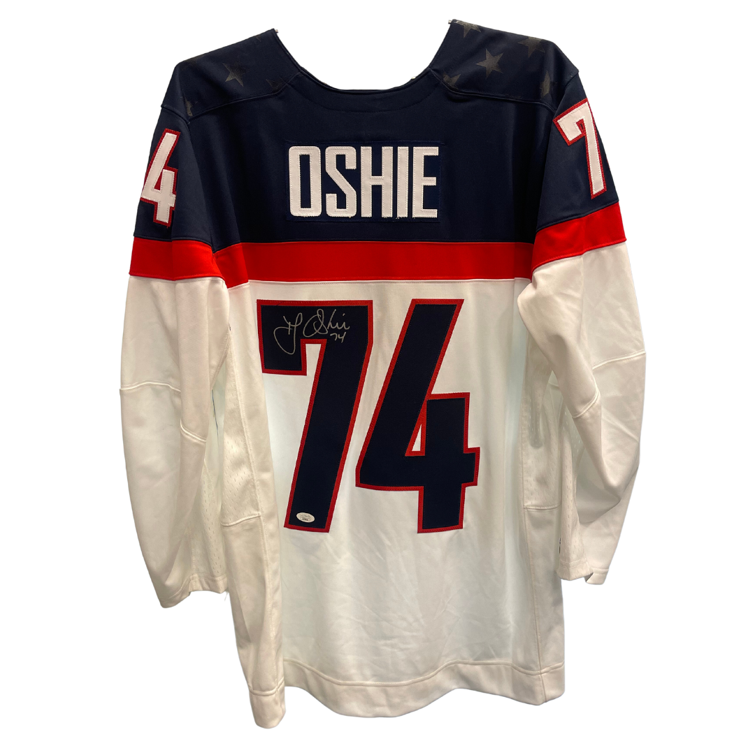 TJ Oshie Washington Capitals/St Louis Blues Autographed Nike IIHF