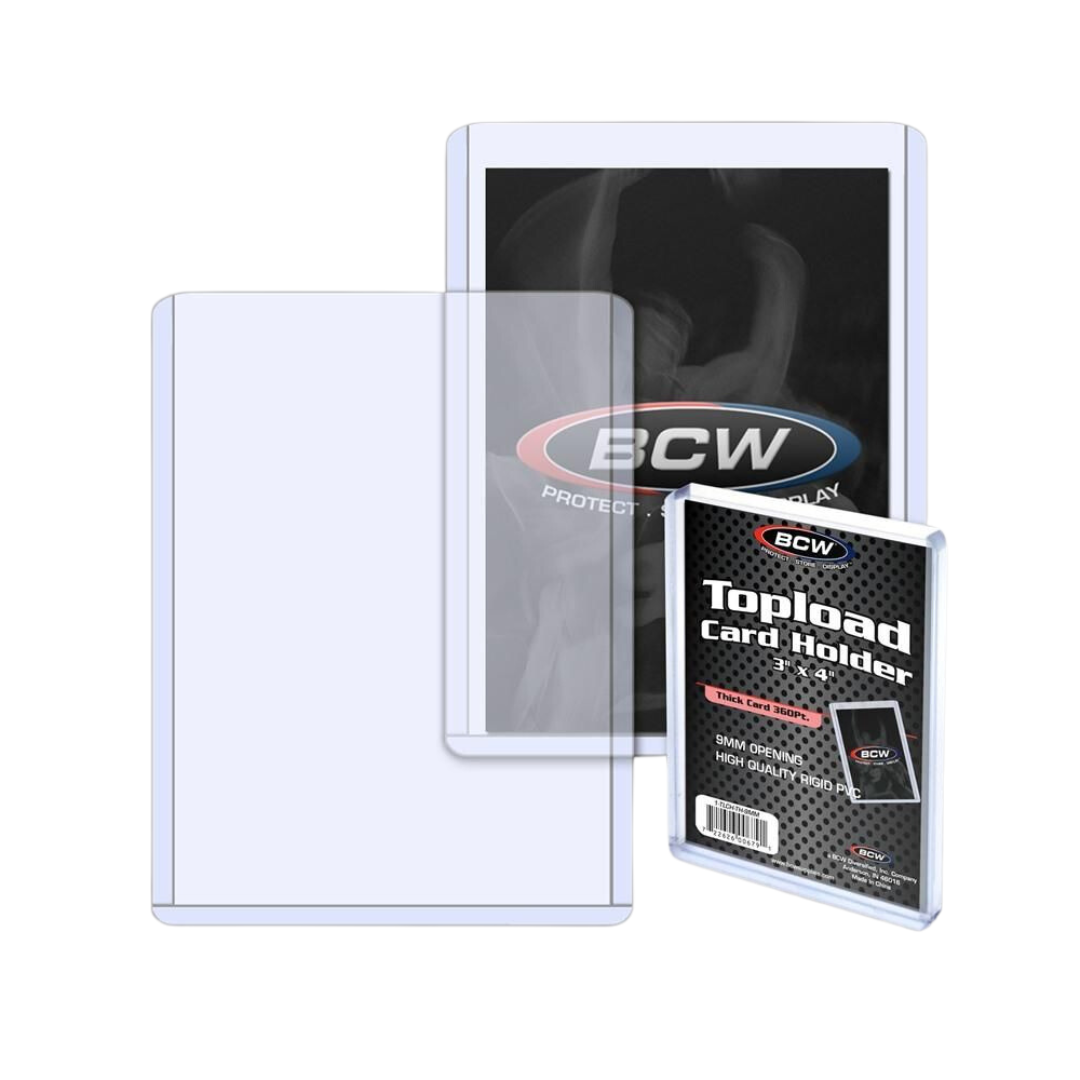 BCW Topload Trading Card Thick Card Holder 3"x4" - 360 PT - 1 Pack