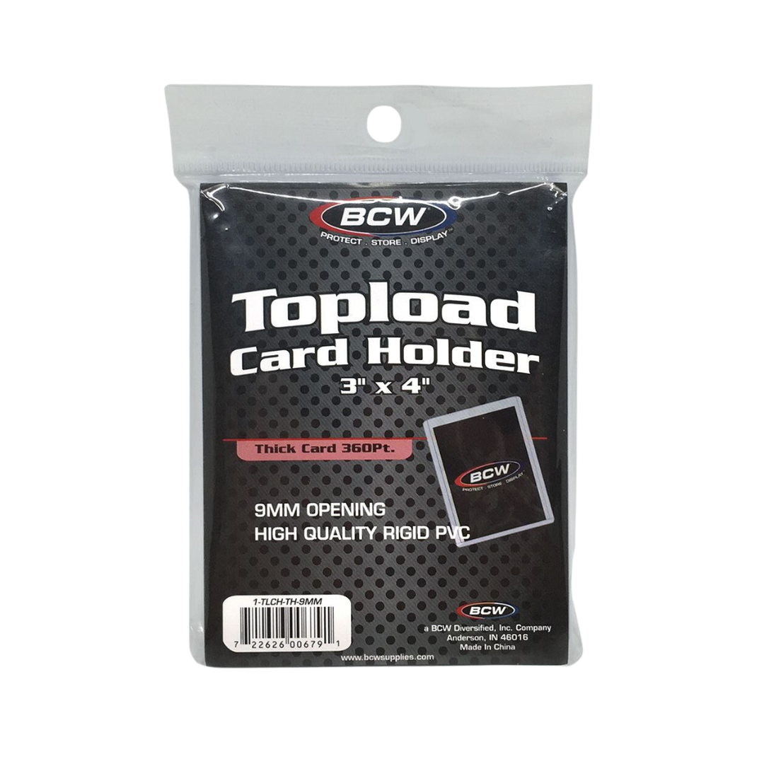 BCW Topload Trading Card Thick Card Holder 3"x4" - 360 PT - 1 Pack