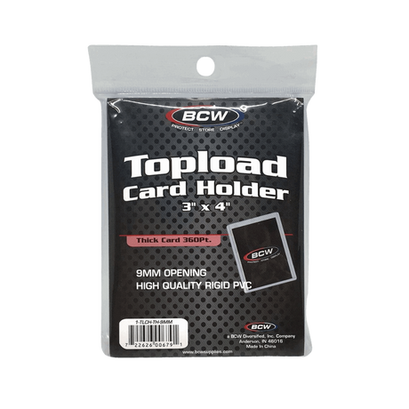 BCW Topload Trading Card Thick Card Holder 3"x4" - 360 PT - 1 Pack