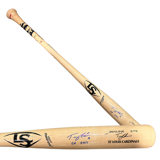 Tommy Edman St Louis Cardinals Autographed Game Used Bat w/ "GU 2023" Inscription - JSA COA