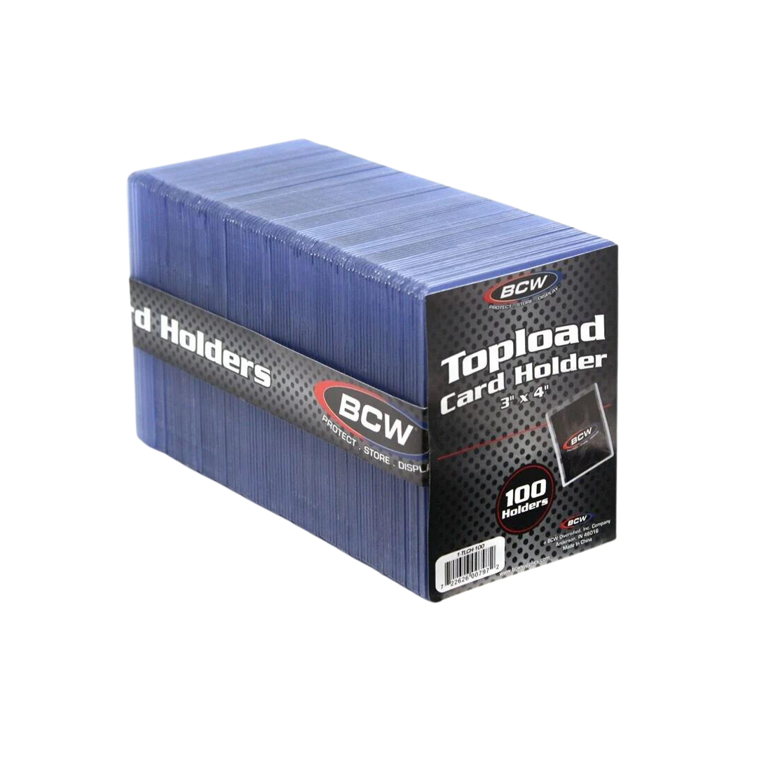 BCW Topload Trading Card Holder 3"x4" - Standard 100ct Pack