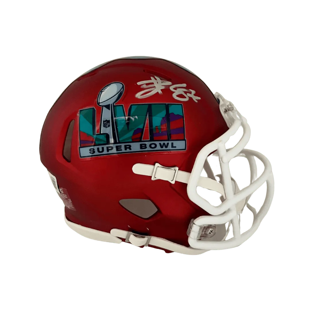 chiefs mini football helmet Travis Kelce Kansas City Chiefs Autographed Super Bowl LVII Mini Speed –  Fan Cave