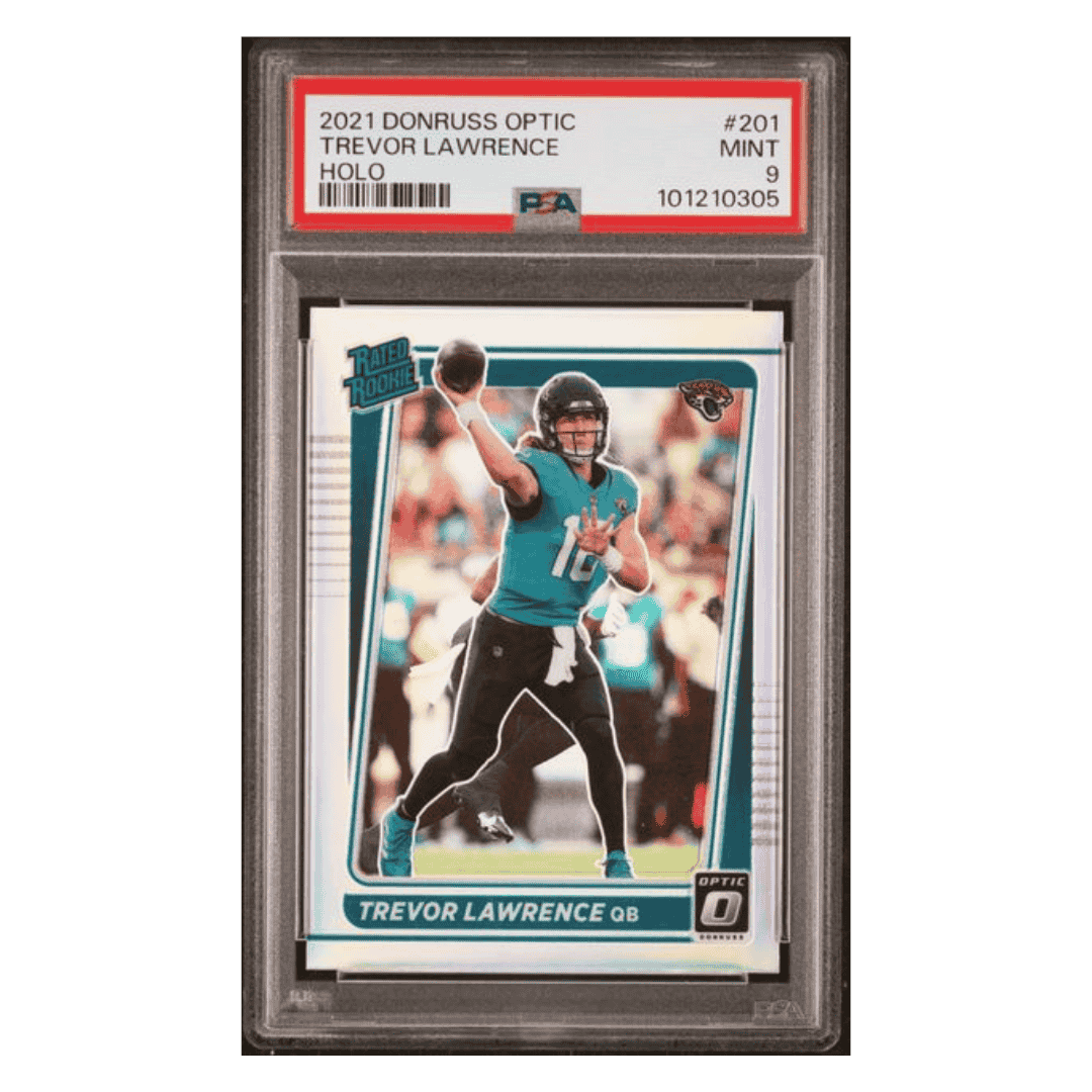 Trevor Lawrence PSA 9 2021 Panini Donruss Optic Holo Rated Rookie Card #201